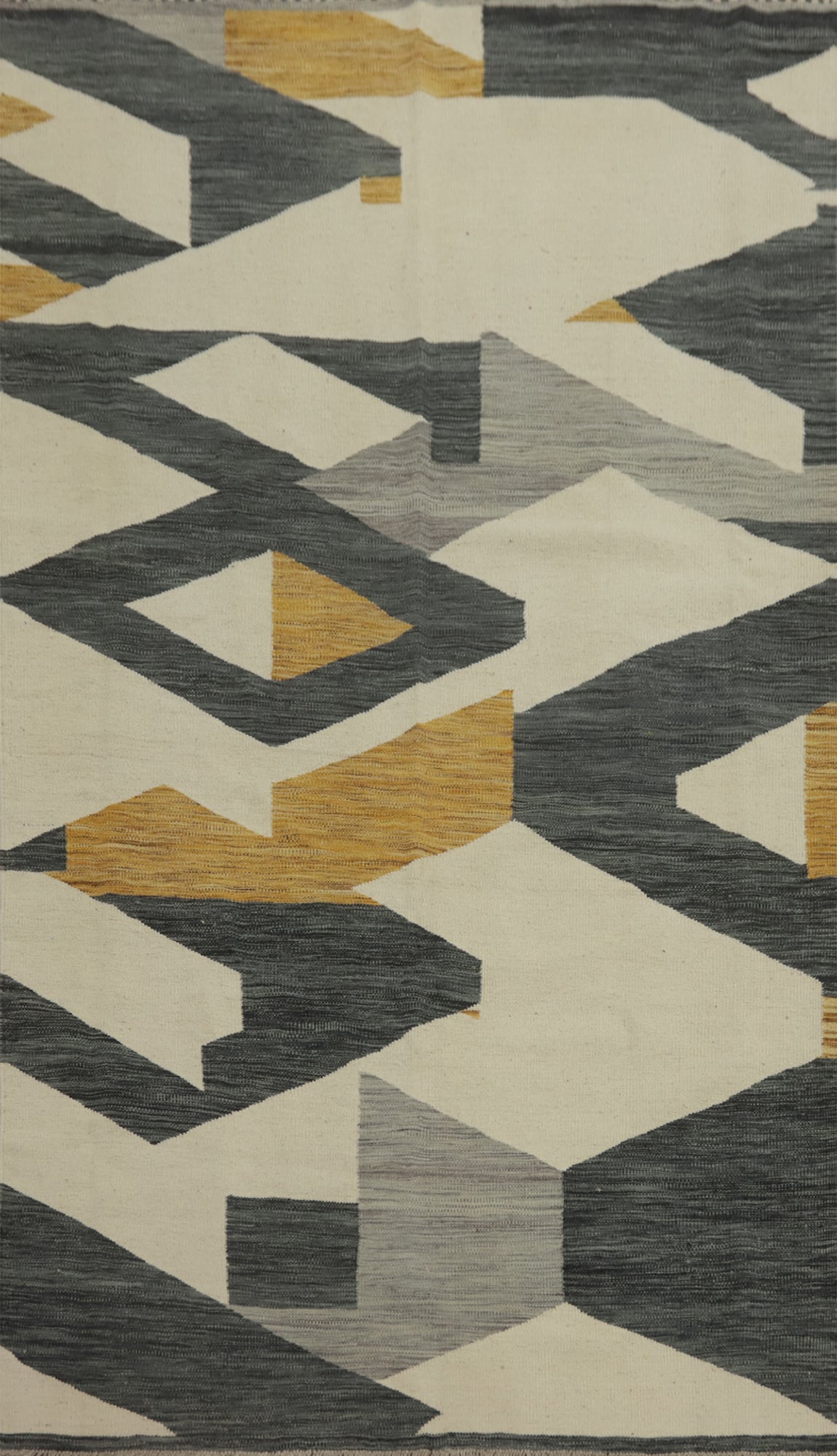 Modern Wool Kilim Geometric Area Rug 5x8