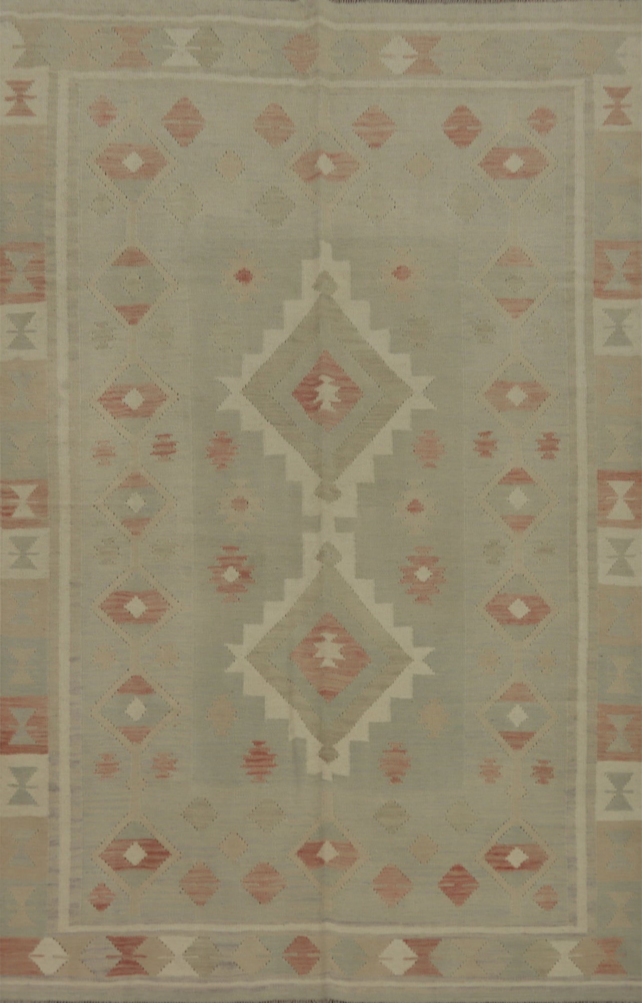 Elegant Soft Tones Handwoven Wool Rug 6x8