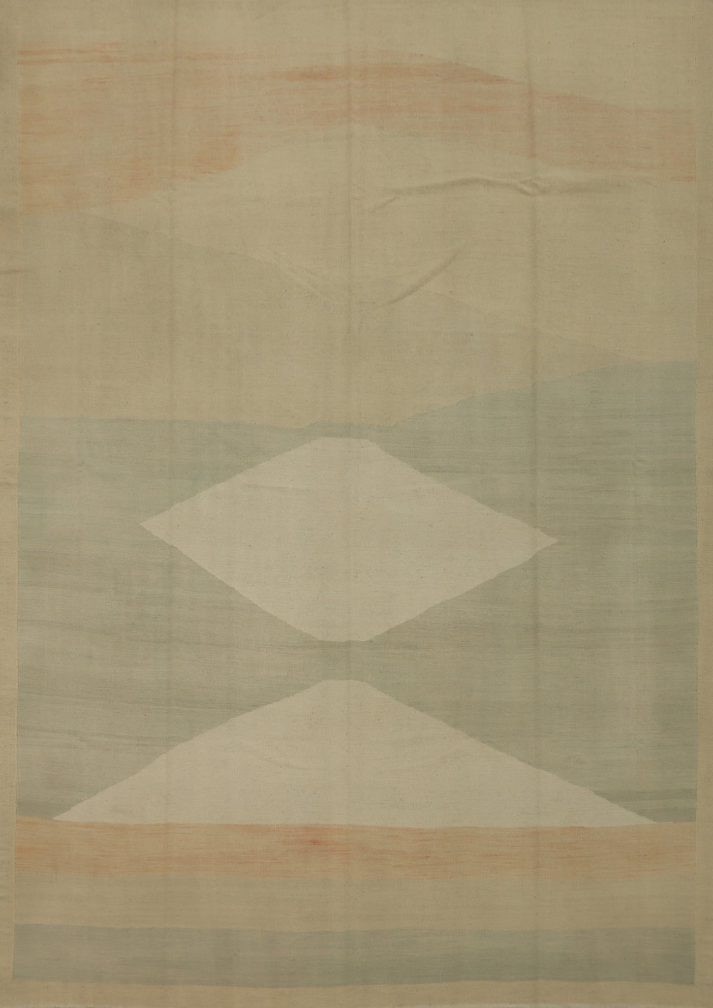 Earth Tone Kilim Flat Weave Area Rug 10x13