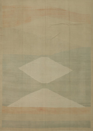 Earth Tone Kilim Flat Weave Area Rug 10x13