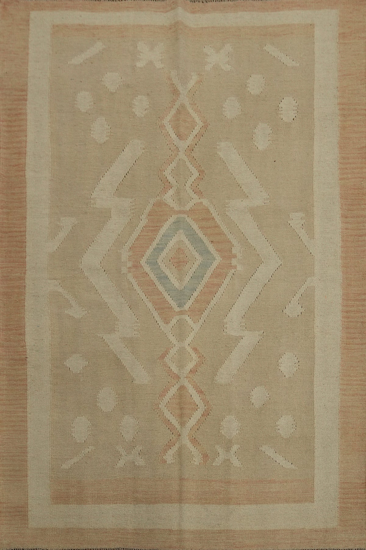 Subtle Geometric Patterns & Textures Neutral Toned Rug 5x6