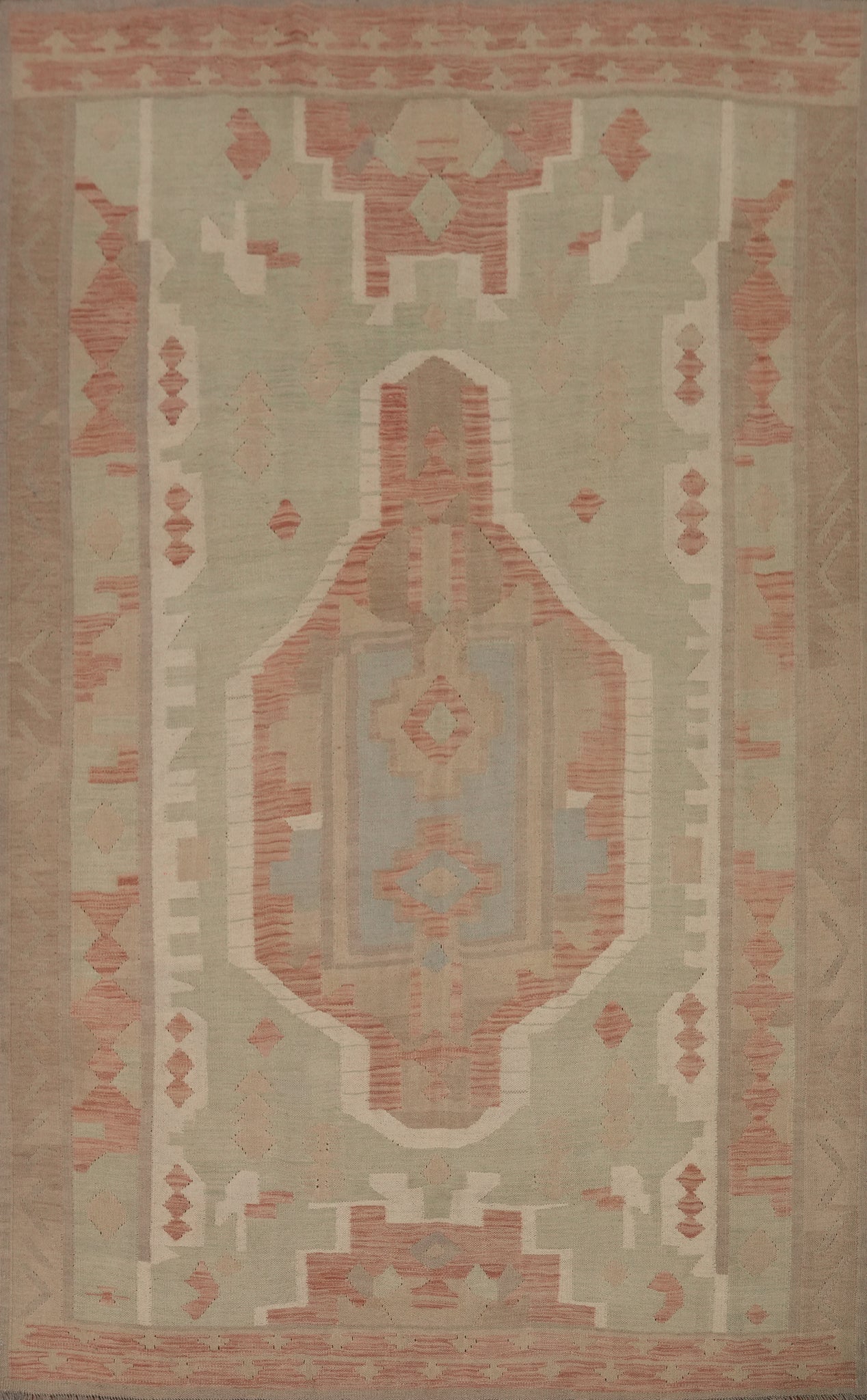 Geometric Kilim Flat Weave Area Rug 7x10