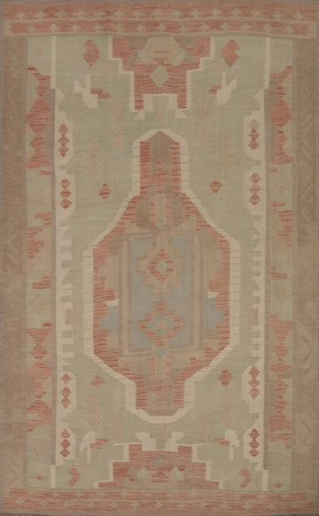 Geometric Kilim Flat Weave Area Rug 7x10
