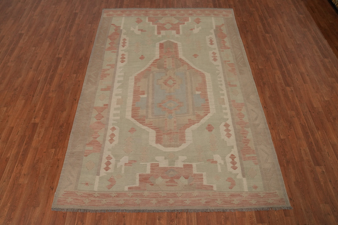 Geometric Kilim Flat Weave Area Rug 7x10