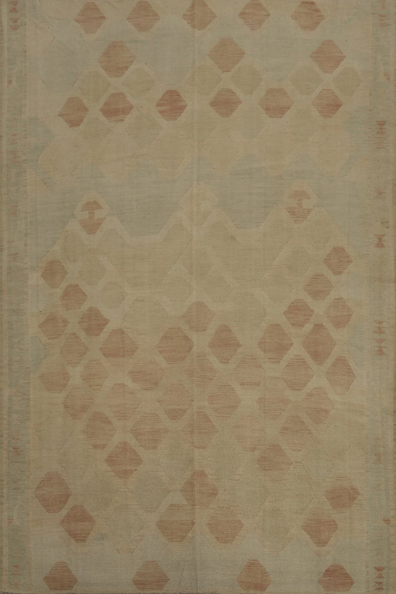 Trellis Wool Design Kilim Large Area Rug 9x12