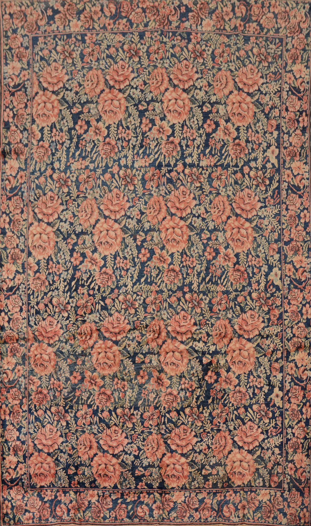 Vegetable Dye Floral Senneh Persian Area Rug 7x10