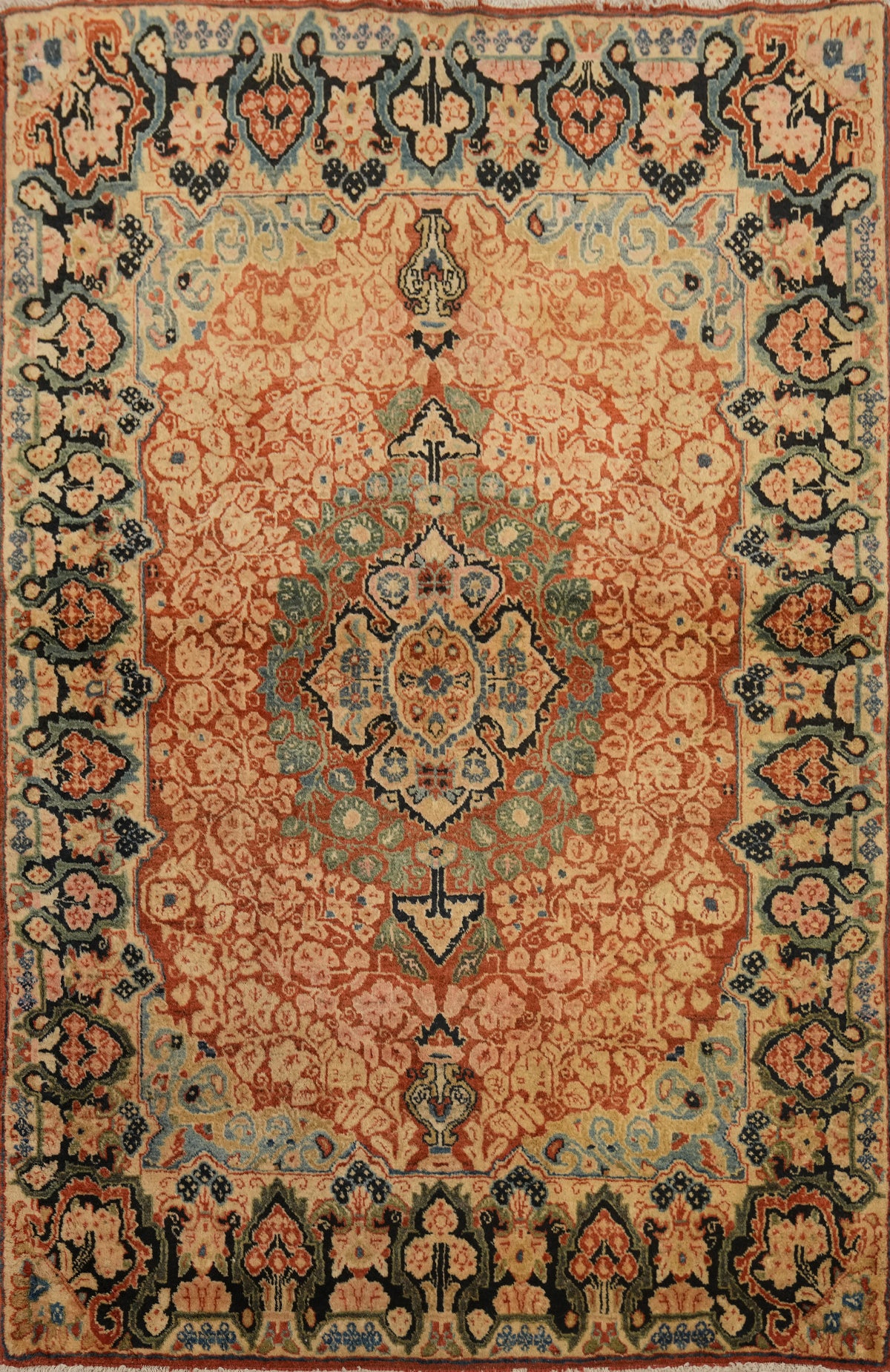 Vegetable Dye Sarouk Persian Rug 3x5