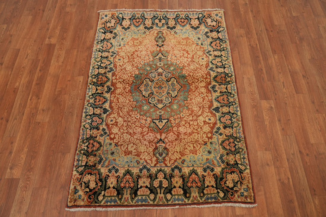 Vegetable Dye Sarouk Persian Rug 3x5