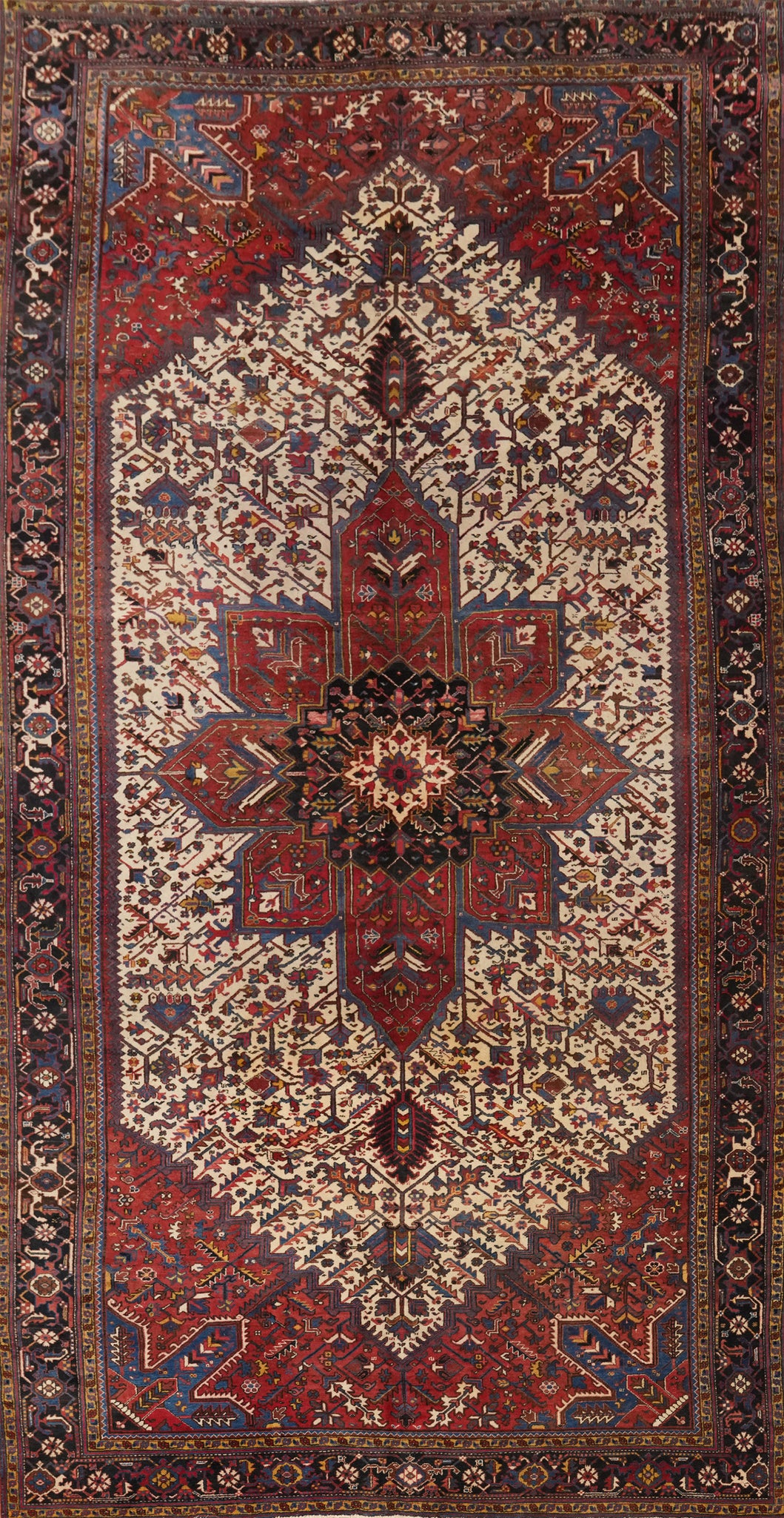 Vegetable Dye Heriz Persian Large Rug 11x21