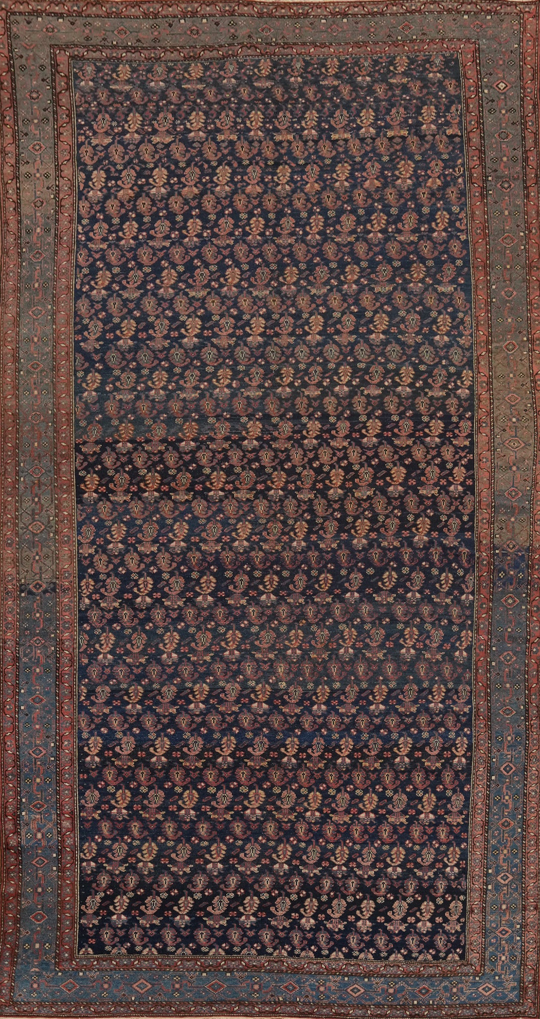 Antique Vegetable Dye Malayer Persian Area Rug 7x14