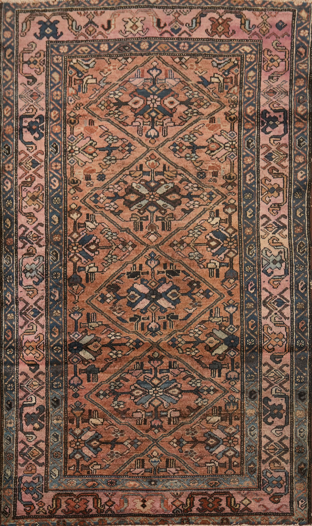 Antique Geometric Malayer Persian Rug 3x5