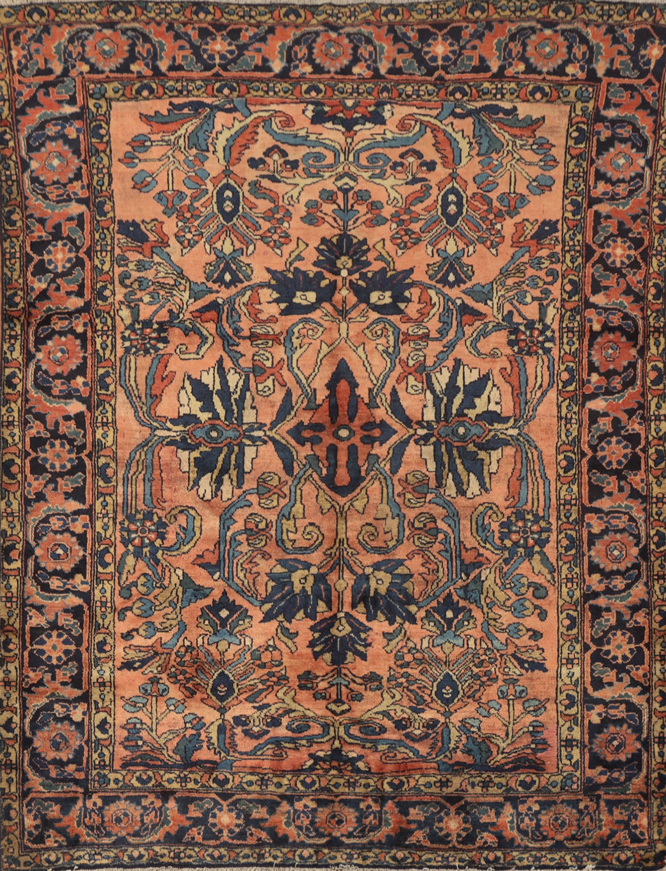 Antique Vegetable Dye Lilian Persian Rug 5x6
