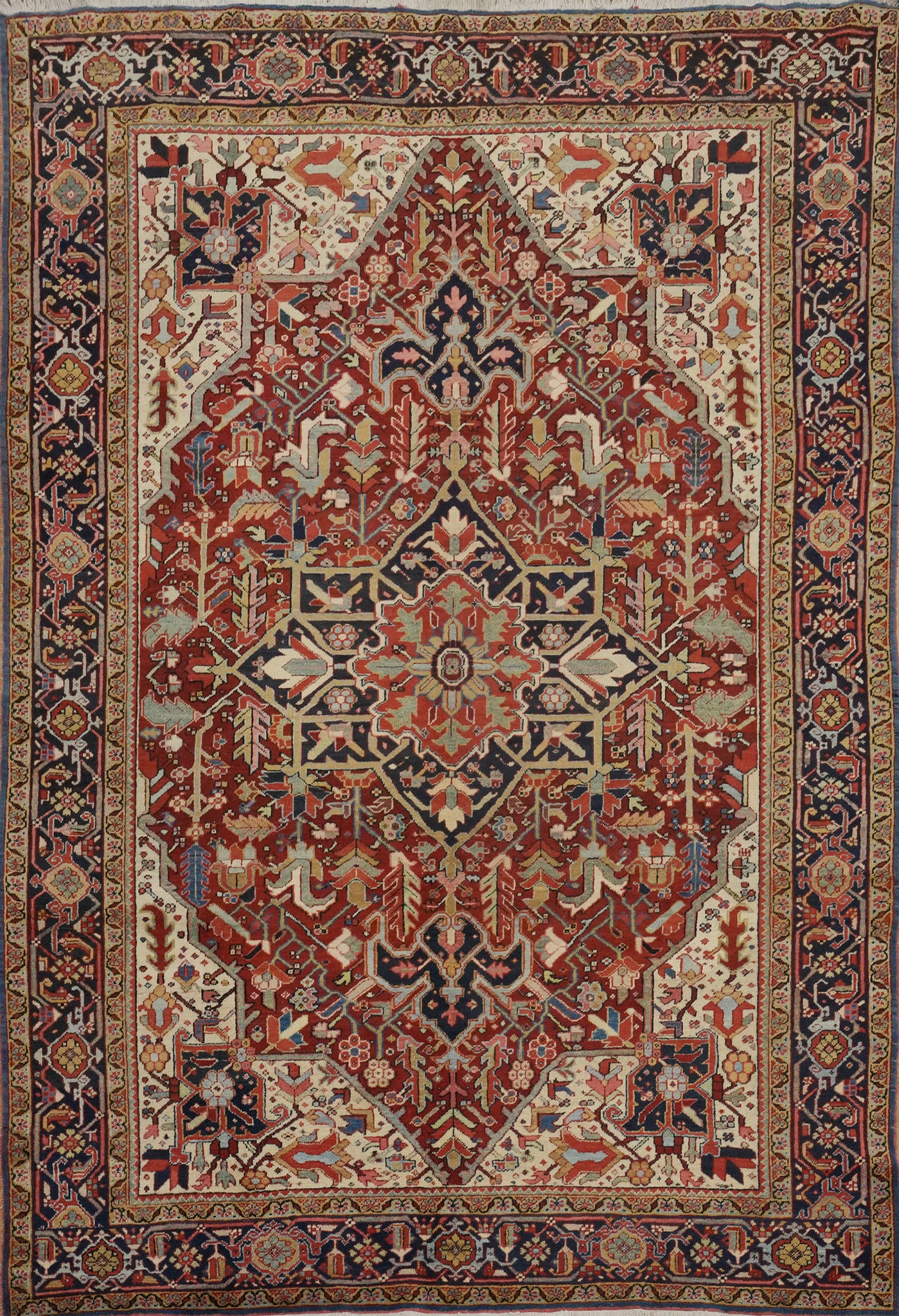 Vegetable Dye Heriz Serapi Persian Area Rug 8x11