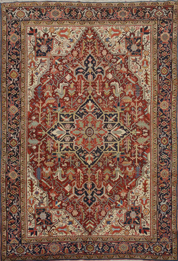 Vegetable Dye Heriz Serapi Persian Area Rug 8x11