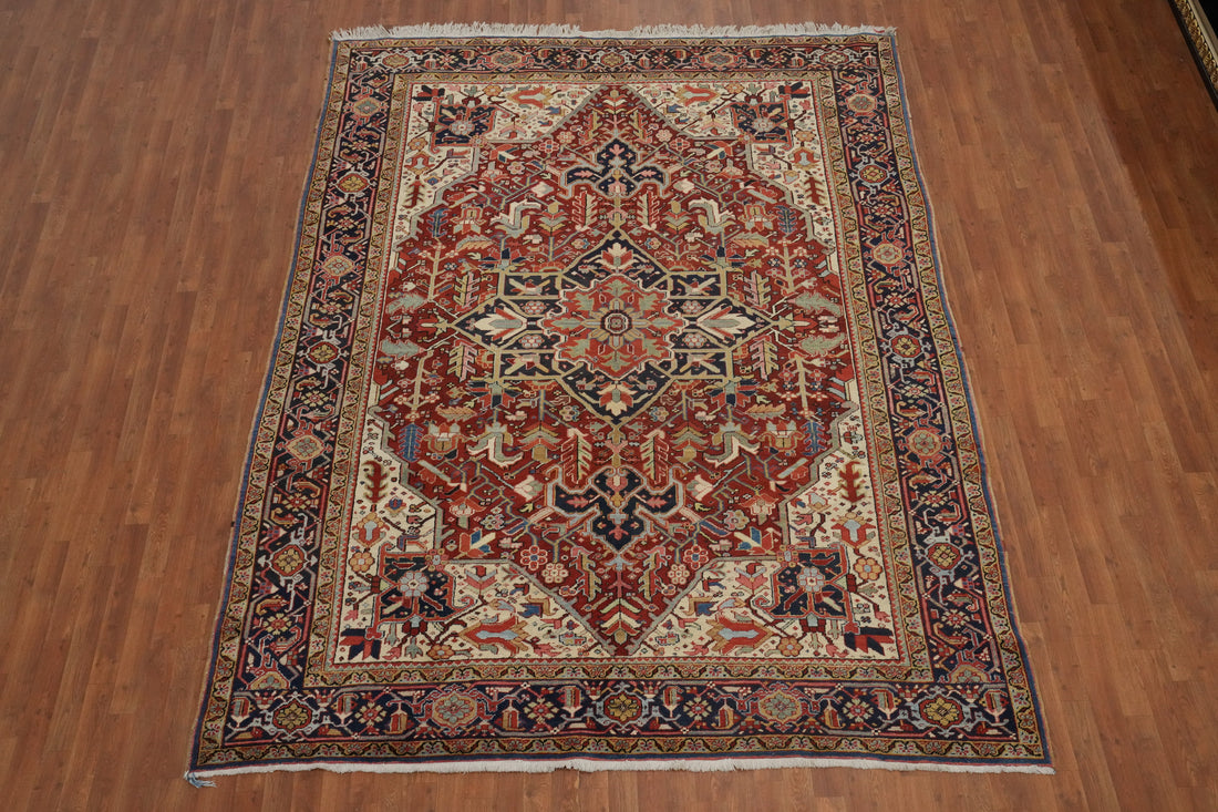 Vegetable Dye Heriz Serapi Persian Area Rug 8x11