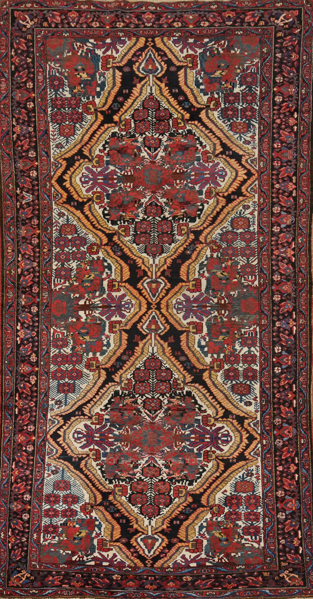 Vegetable Dye Wool Bakhtiari Persian Area Rug 6x13