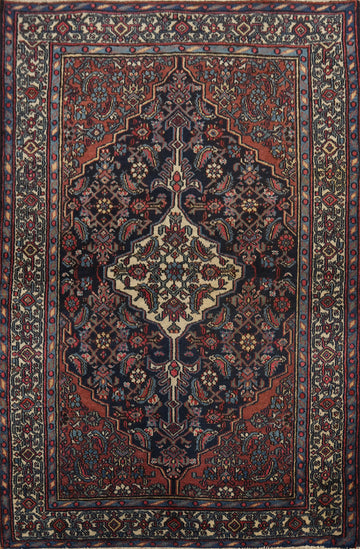 Antique Vegetable Dye Bibikabad Persian Rug 4x5