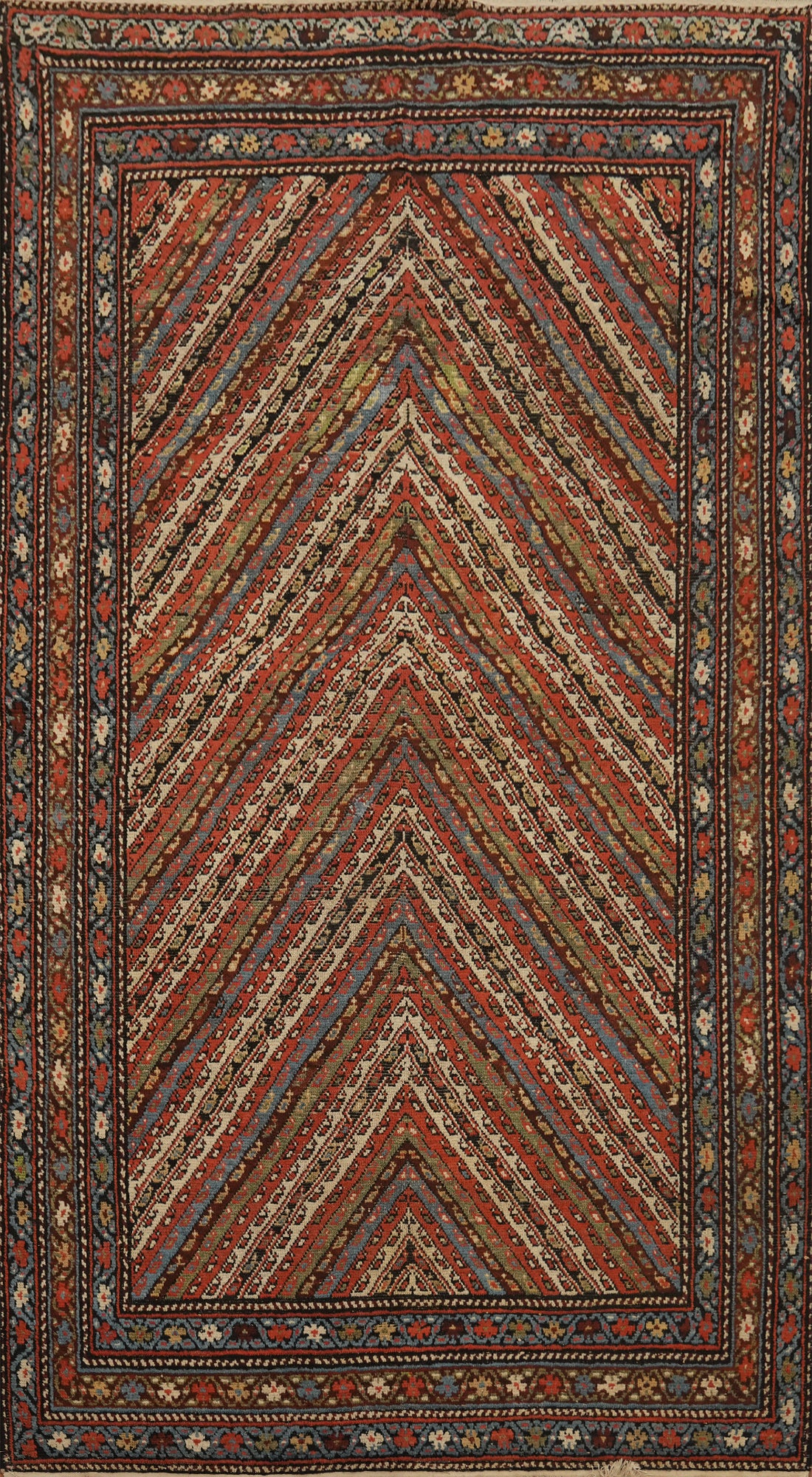 Pre-1900 Antique Vegetable Dye Bakhtiari Persian Rug 5x9