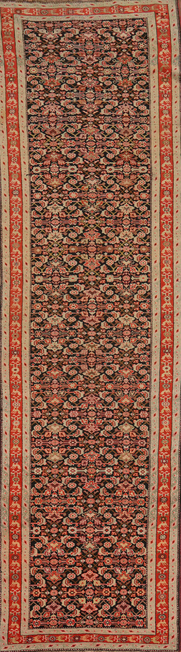 Antique Karabagh Vegetable Dye Runner Rug 4x16