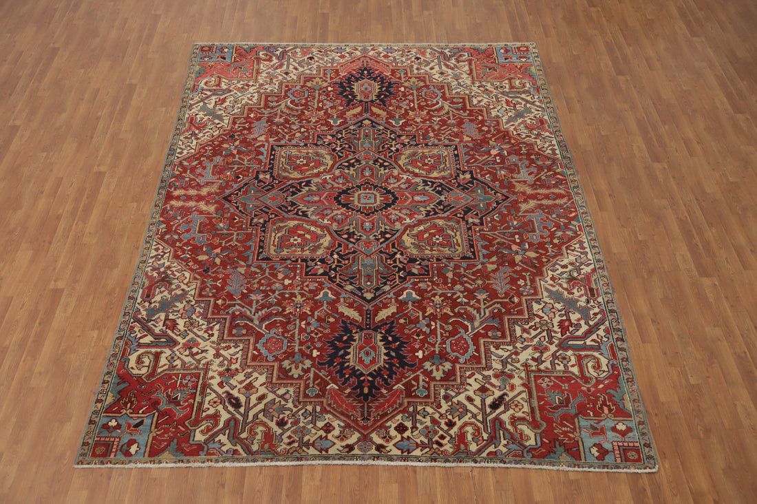 Vegetable Dye Heriz Serapi Persian Area Rug 9x12