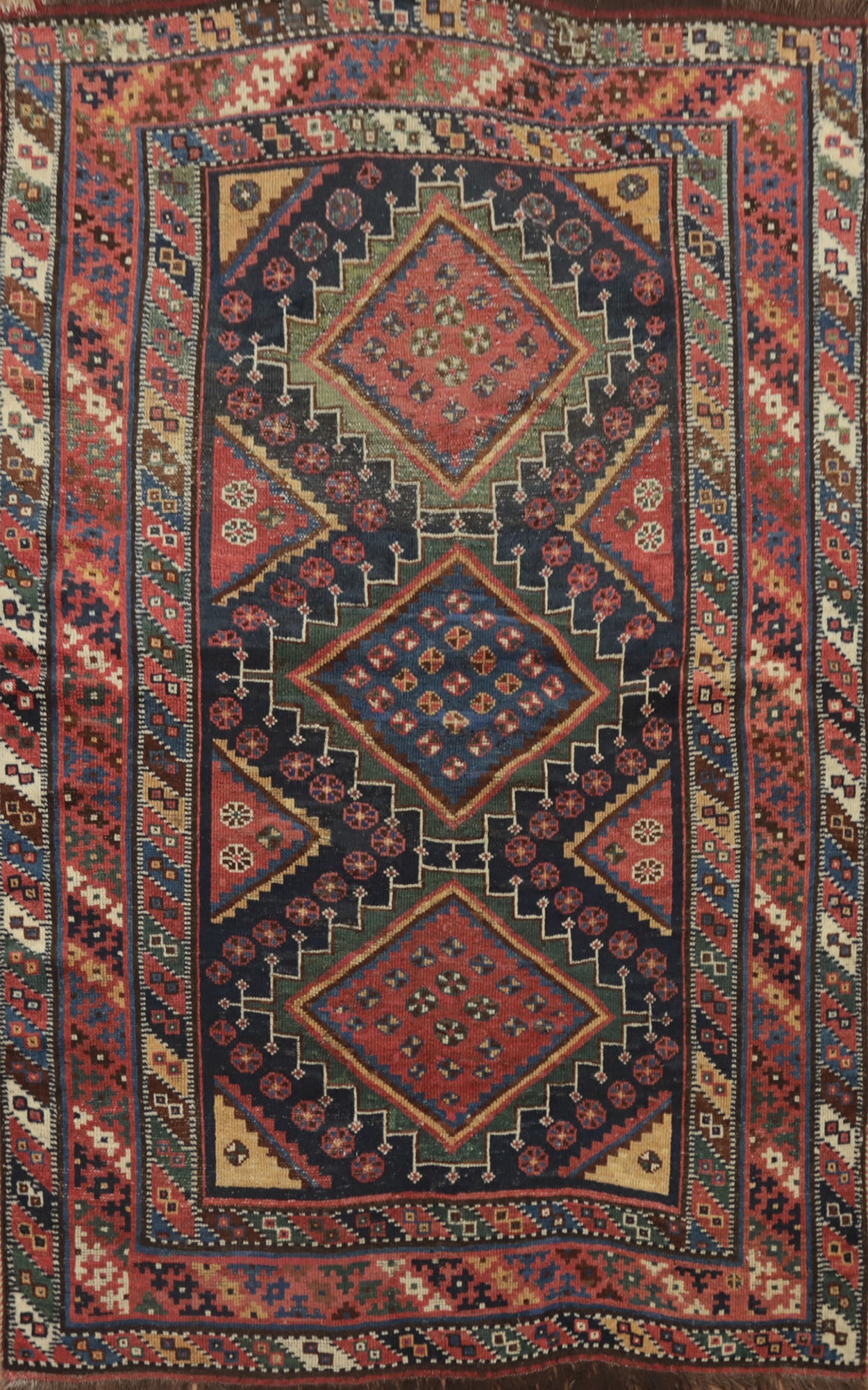 Vegetable Dye Qashqai Persian Rug 5x7