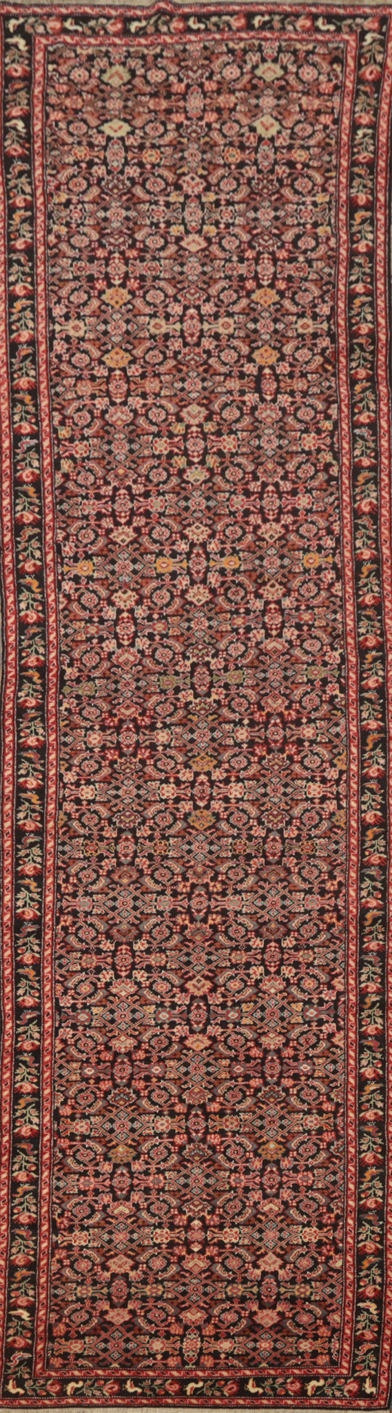 Antique Karabagh Vegetable Dye Runner Rug 4x16