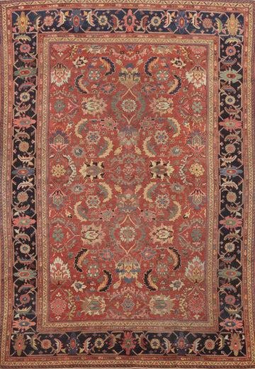 Pre-1900 Vegetable Dye Sultanabad Ziegler Persian Rug 10x13