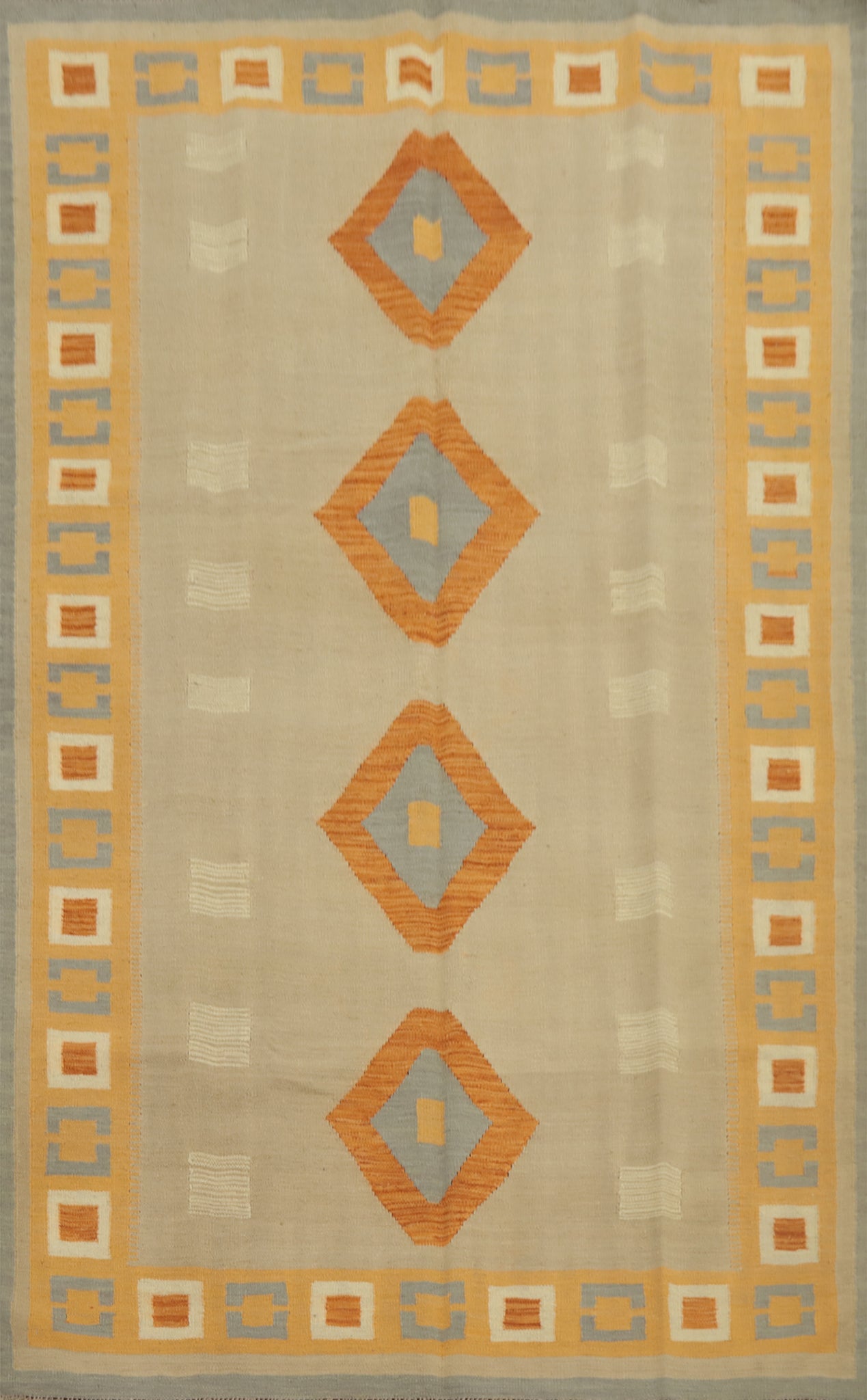 Tribal Wool Kilim Flat Weave Area Rug 6x9