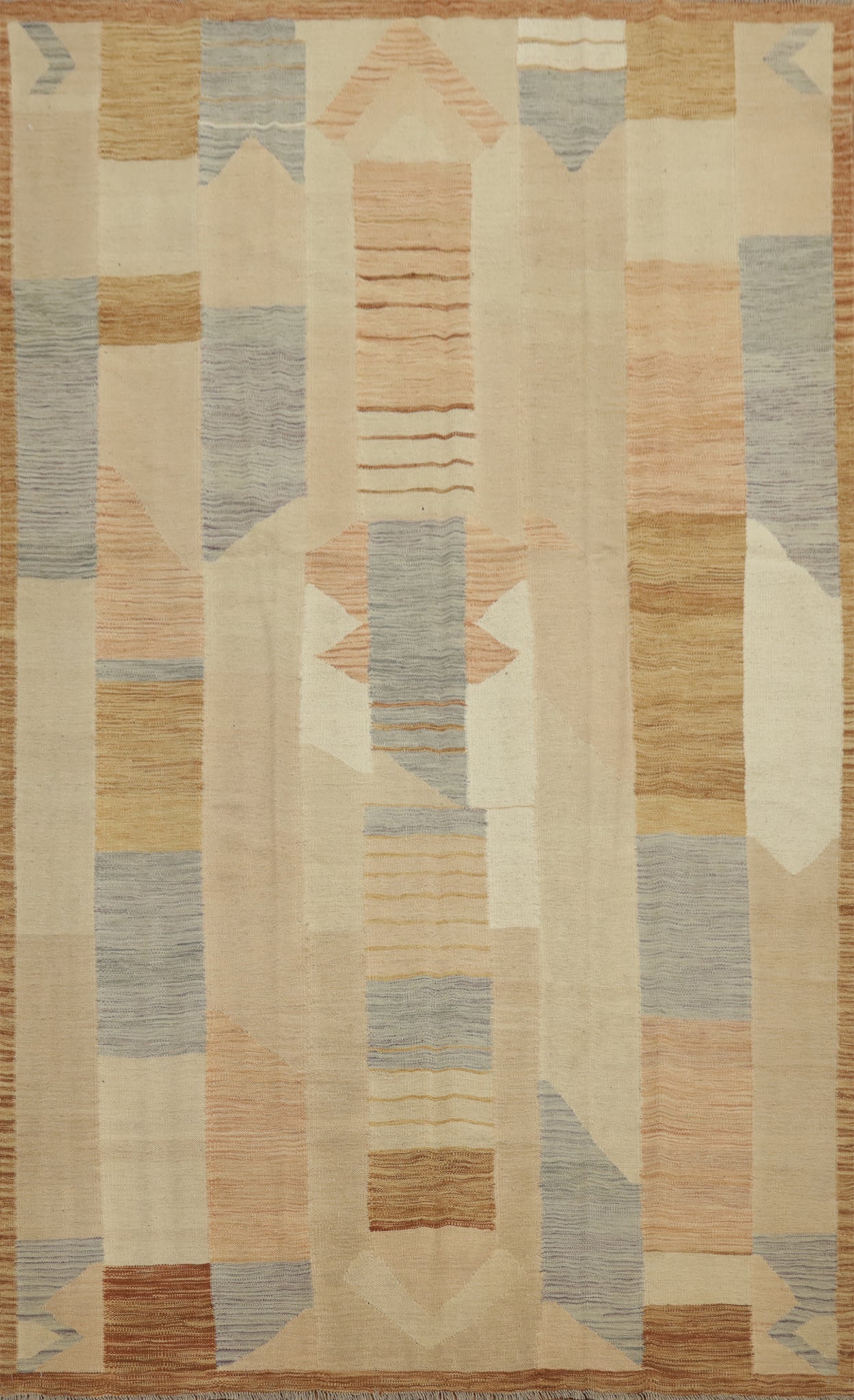 Artisan Geometric Kilim Area Rug 6x9 for a Sophisticated Room Ambience