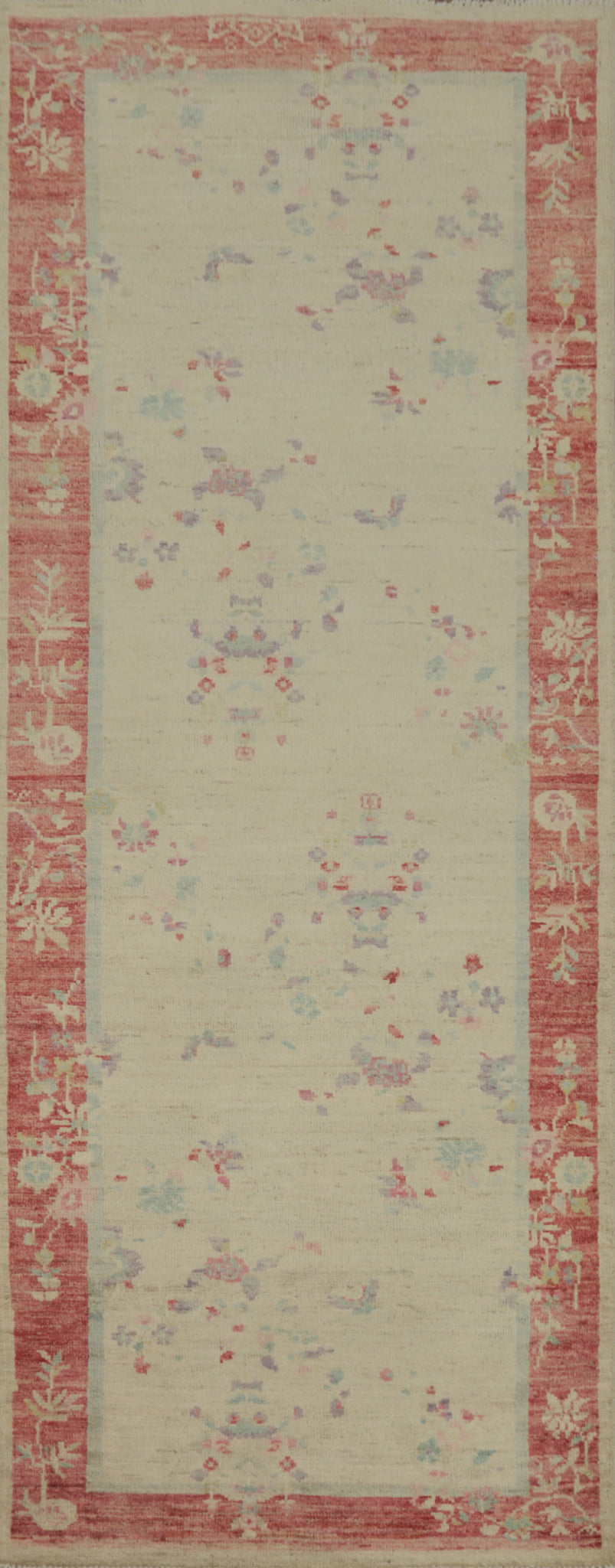 Vegetable Dye Ziegler Handmade Runner Rug 3x8