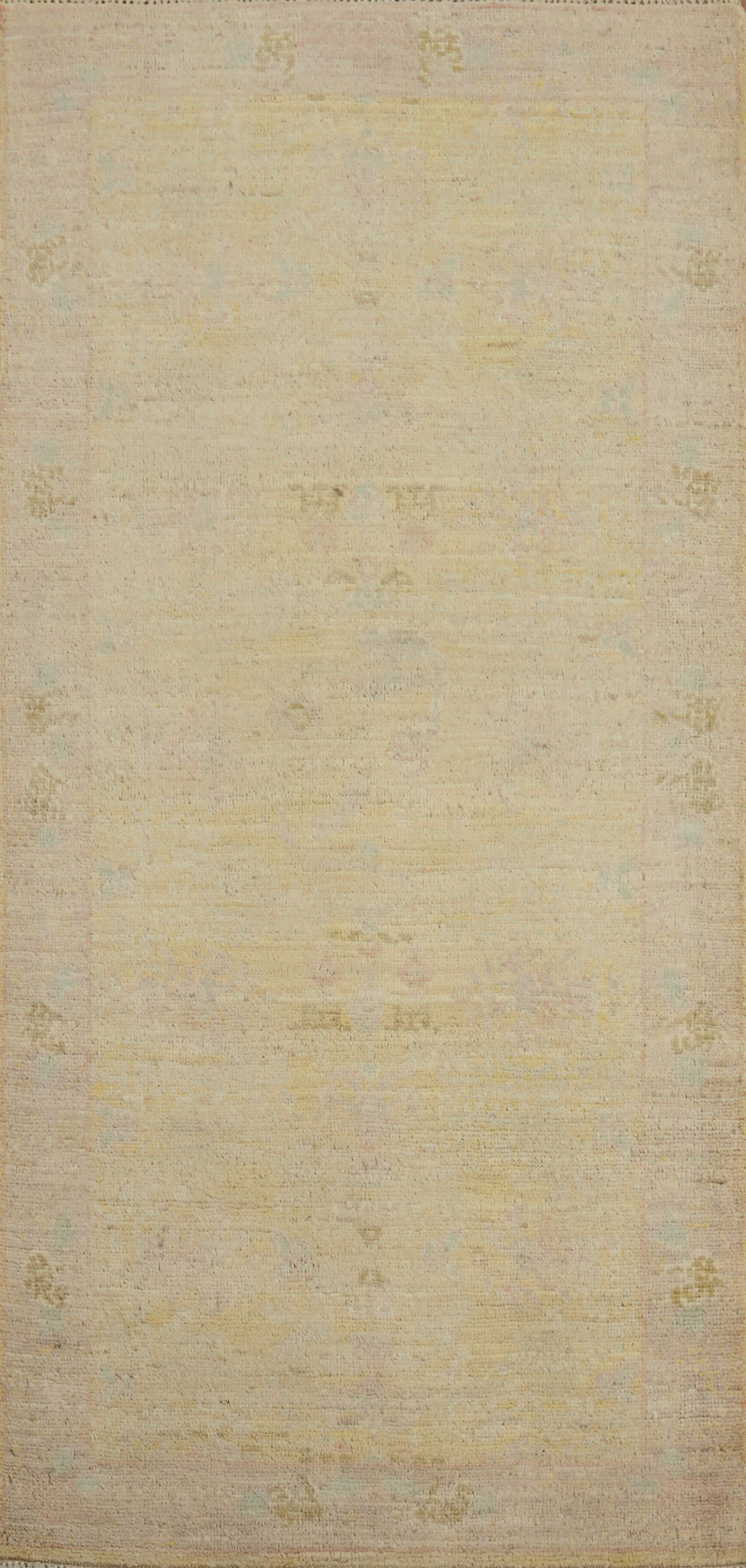 Muted Tone Wool Ziegler Vegetable Dye Rug 3x6