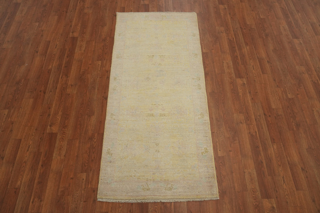Muted Tone Wool Ziegler Vegetable Dye Rug 3x6