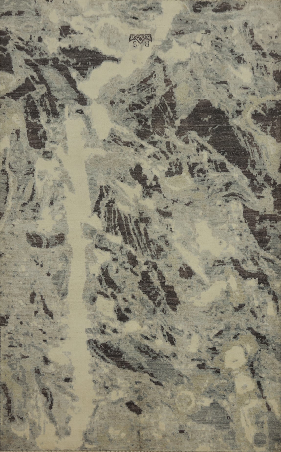 Marble Design Contemporary Abstract Design Rug 5x8