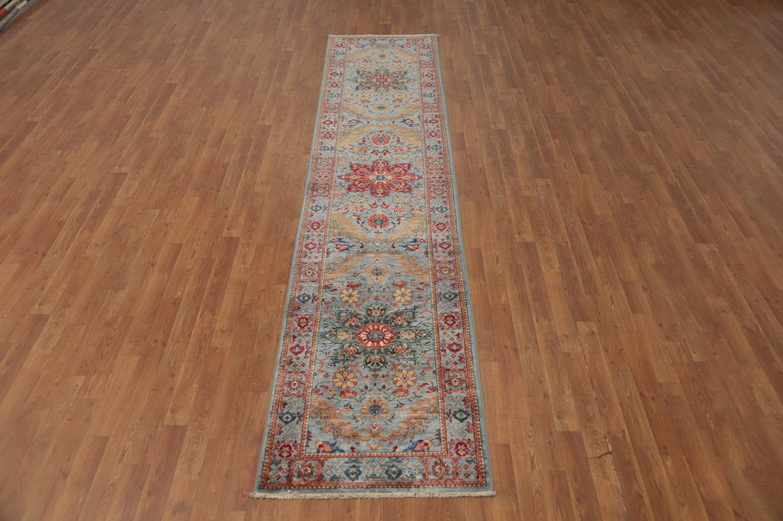 Intricate Floral Design Handcrafted Ziegler Traditional Rug 3x12