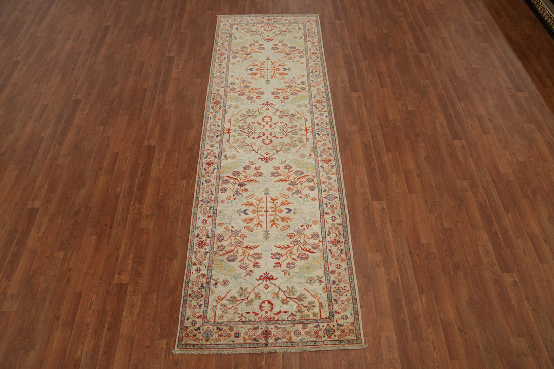 Handmade Ziegler Vegetable Dye Runner Rug 3x10