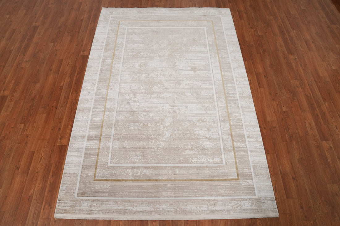 Harmony in Beige Neutral Tones Sleek Minimalist Aesthetic Rug 5x7