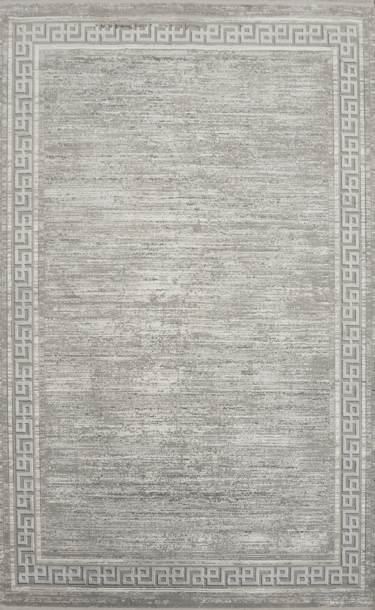 Timeless Style Gray Rug 5x7 with Iconic Greek Key Motif