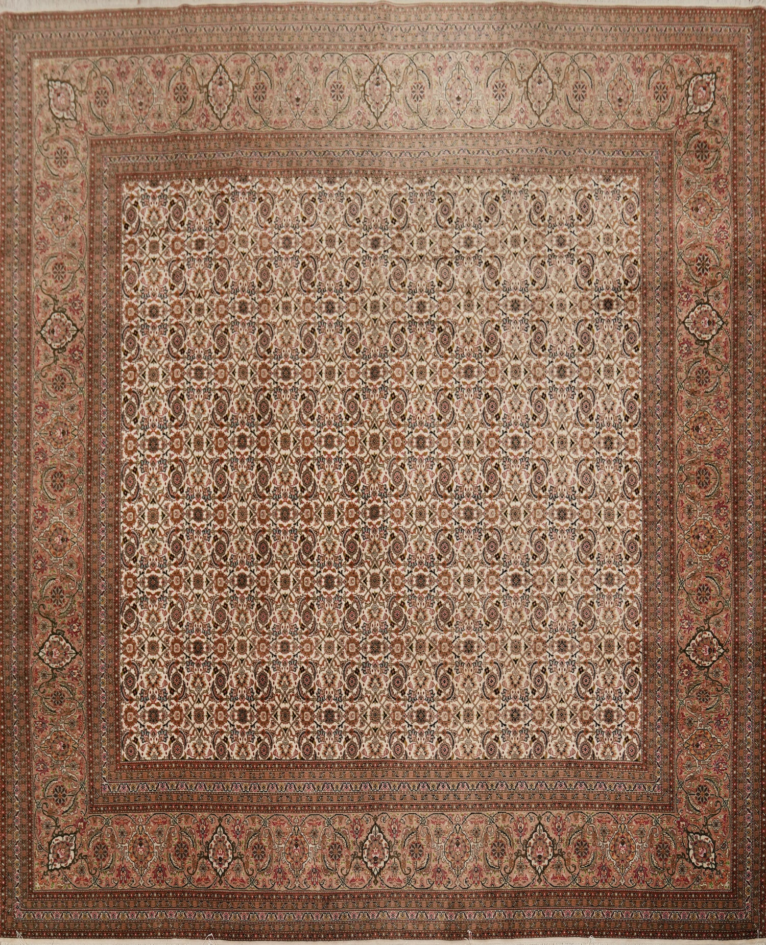 Vegetable Dye Square Wool Tabriz Persian Area Rug 8x8