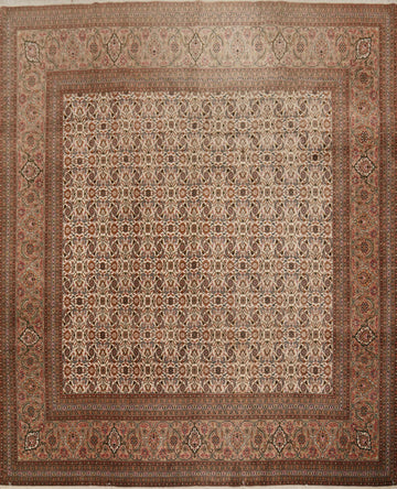 Vegetable Dye Square Wool Tabriz Persian Area Rug 8x8