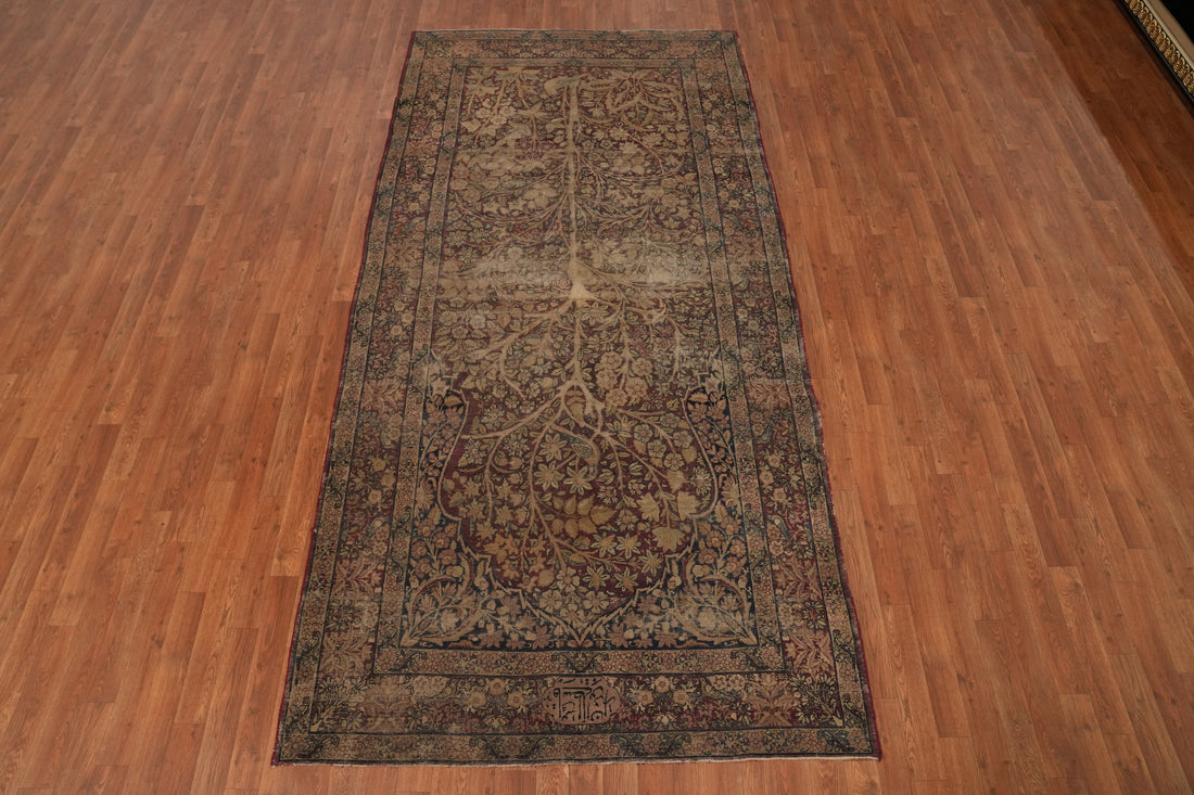 Pre-1900 Vegetable Dye Kerman Ravar Persian Area Rug 5x10