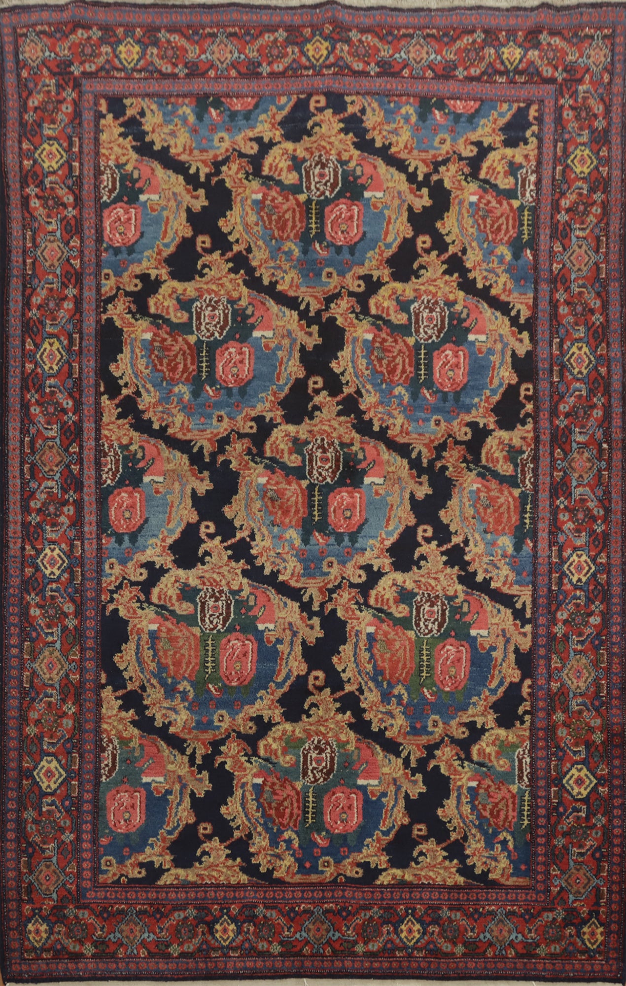 Vegetable Dye Senneh Persian Rug 4x6