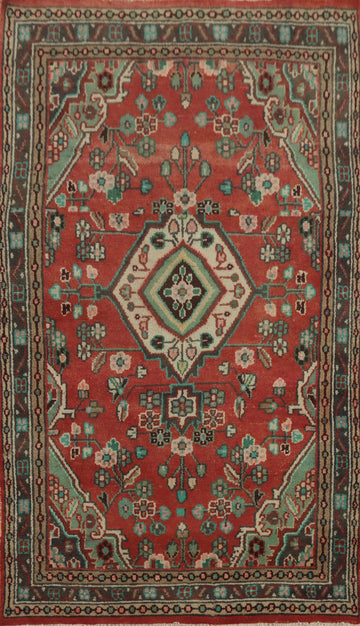 Geometric Wool Mahal Persian Rug 4x6