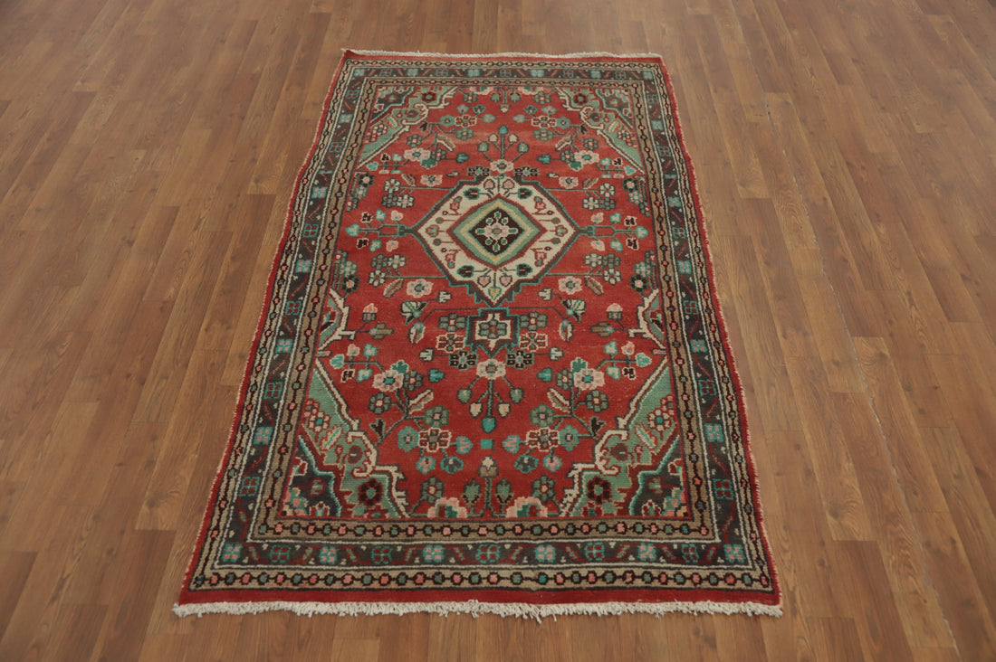 Geometric Wool Mahal Persian Rug 4x6