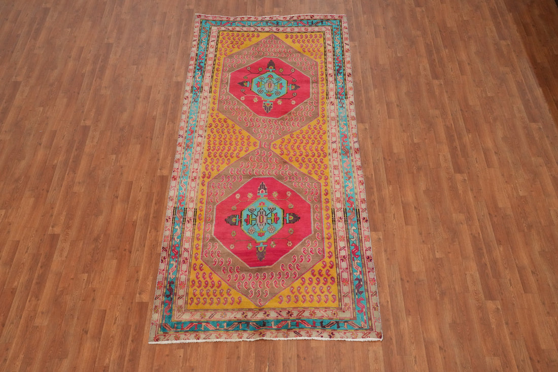 Geometric Gold Tabriz Persian Area Rug 5x10