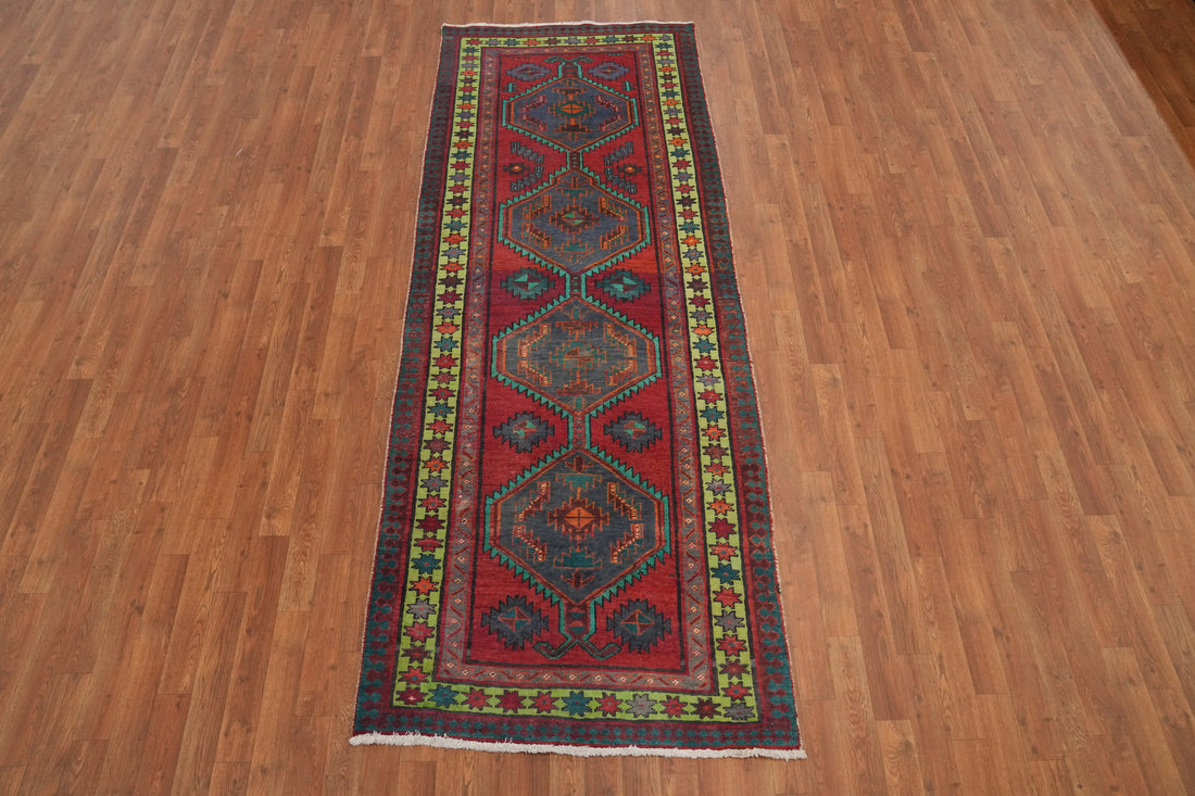 Geometric Ardebil Persian Runner Rug 3x9