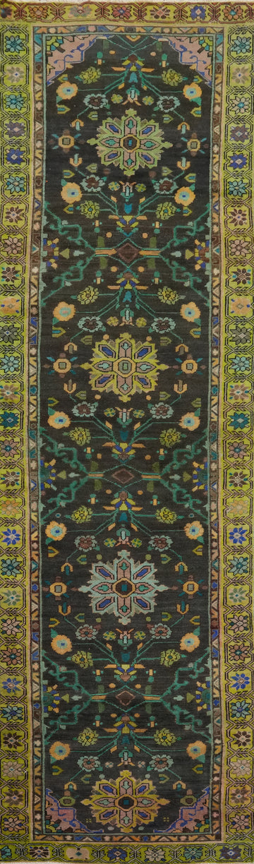 Vintage Wool Hamedan Persian Runner Rug 3x13