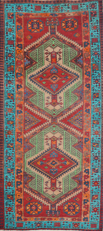 Handmade Wool Ardebil Persian Runner Rug 3x7