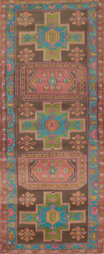 Vintage Wool Ardebil Persian Runner Rug 4x11