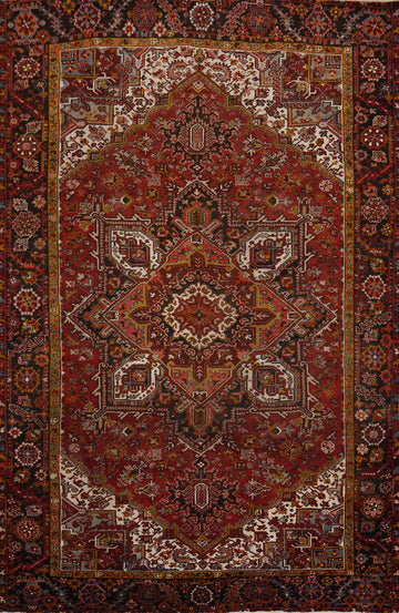 Vintage Wool Heriz Persian Area Rug 8x11