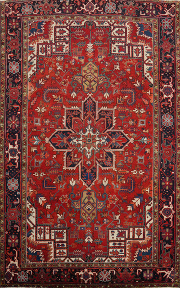 Vegetable Dye Wool Heriz Persian Area Rug 8x11